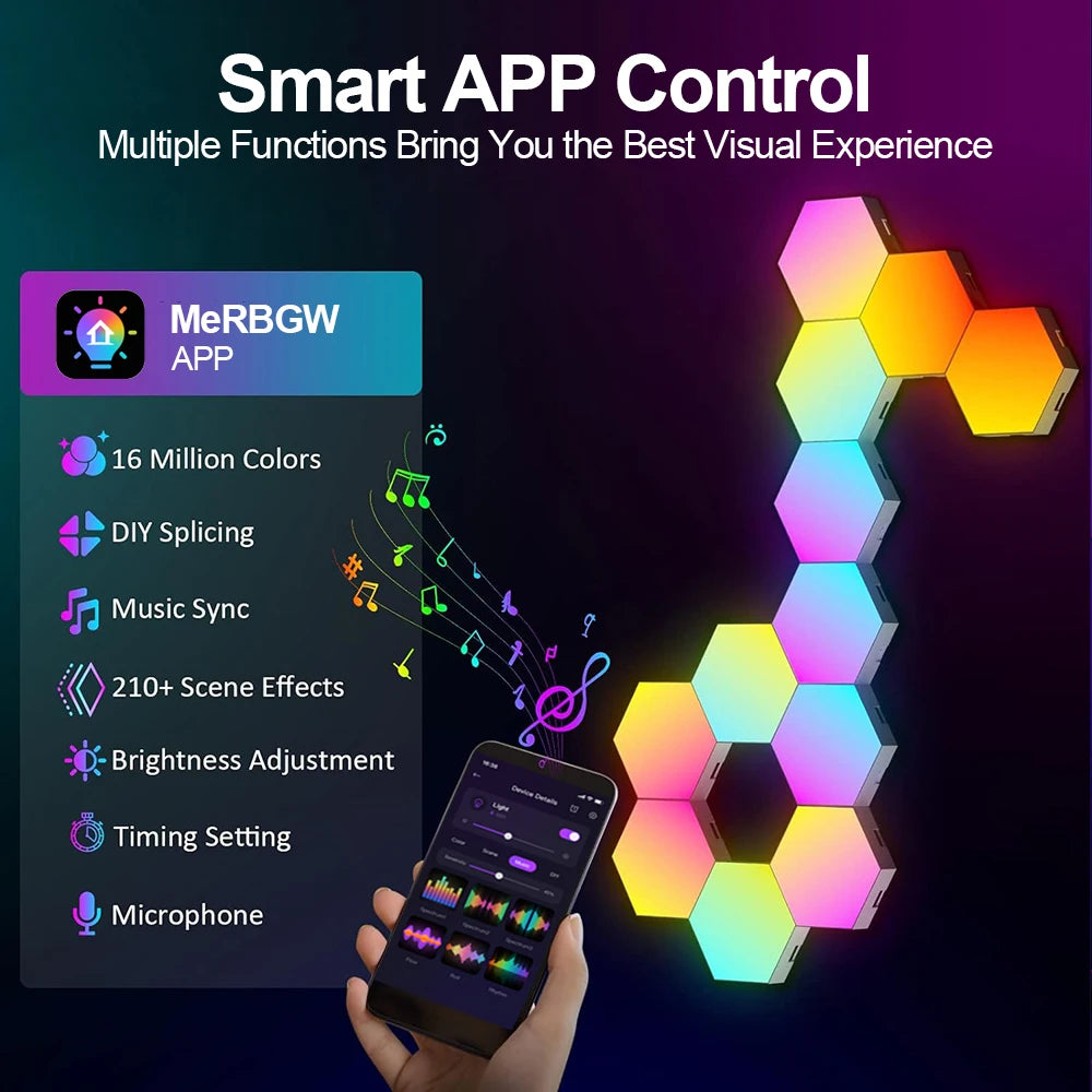 RGB Smart Hexagonal Wall Panels