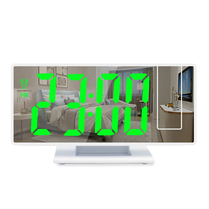 Projection Alarm Clock — LED Time & Temperature Display, 180° Ceiling Projector